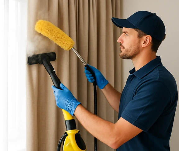 Trusted drapes cleaning technician Matty Curtain Cleaning wamuran QLD